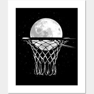 Basketball Moon Posters and Art